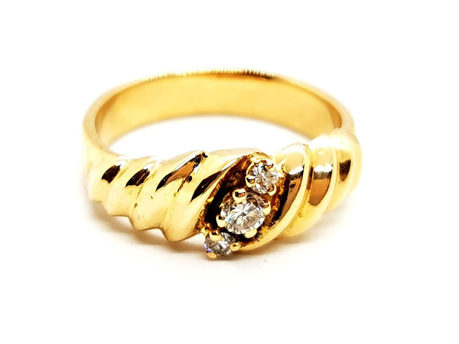 Bague 57 Bague Or jaune Diamant 58 Facettes 1167357CD