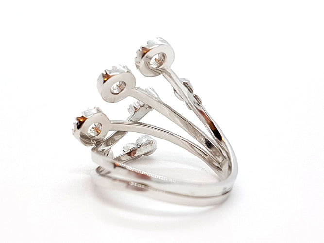 Bague 53 Bague Or blanc Diamant 58 Facettes 06330CD