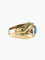 Bague Or Jaune / Saphir / 51 BAGUE " BLUE-EYE" OR & PIERRES 58 Facettes BO/220013