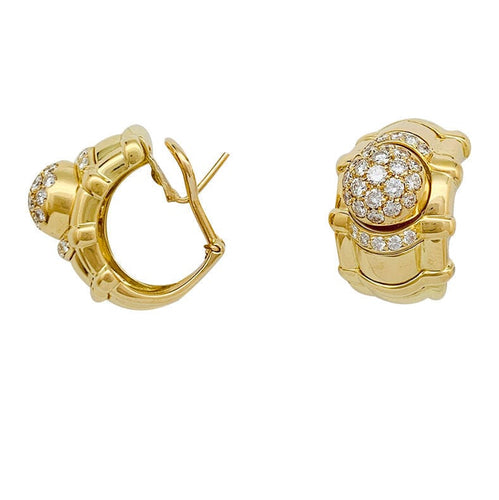 Boucles d'oreilles Boucles d'oreilles Piaget "Tanagra" en or jaune et diamants. 58 Facettes 31196