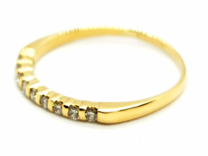 Bague 59 Bague Demi alliance Or jaune Diamant 58 Facettes 1818743CN