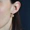 Boucles d'oreilles Petites créoles or jaune et perles rosées 58 Facettes 16-306
