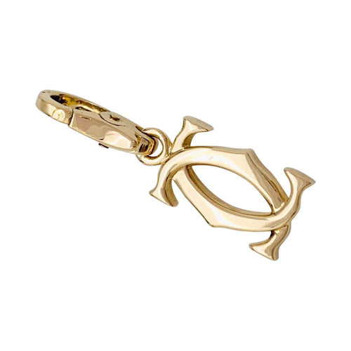 Pendentif Pendentif-Charm Cartier, "Double C", or jaune. 58 Facettes 31744