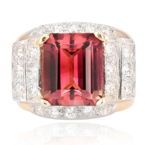 Bague Bague tank tourmaline et diamants 58 Facettes