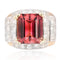 Bague Bague tank tourmaline et diamants 58 Facettes