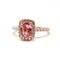 Bague Bague spinelle rose diamants or rose 58 Facettes
