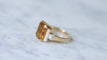 Bague 53.5 Bague cocktail Or rose Platine Citrine Diamants 58 Facettes