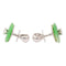 Boucles d'oreilles Boucles d'oreilles Puces Or blanc Jade Jadéite 58 Facettes 2432028CN