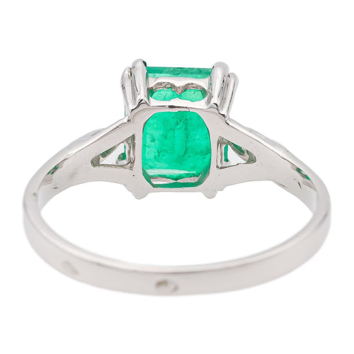 Bague 56 Bague Or blanc Emeraude 58 Facettes 578380CD