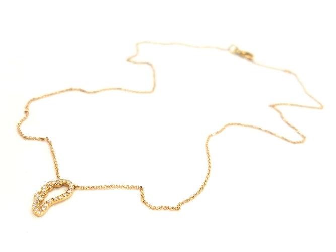 Collier Collier Aile d'ange Or rose Diamant 58 Facettes 579299RV