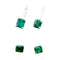 Boucles d'oreilles Boucles d'oreilles or blanc émeraudes. 58 Facettes 32093