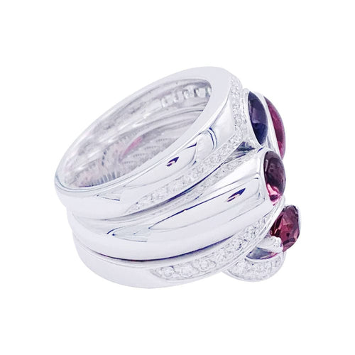 Bague 51 Bague Fred, "Princess K", or blanc, pierres de couleurs. 58 Facettes 32396