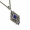 Collier Collier vintage lapis lazuli émail argent 58 Facettes