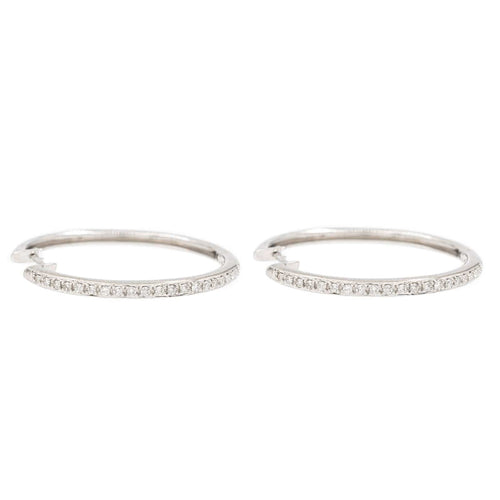 Boucles d'oreilles Boucles d'oreilles Créoles Or blanc Diamant 58 Facettes 2208701CN