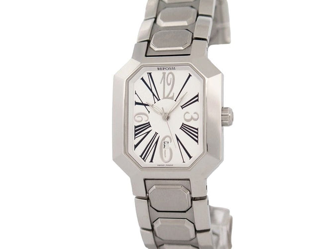 Montre montre REPOSSI r1sq 35 mm quartz classique en acier palladie 58 Facettes 250937