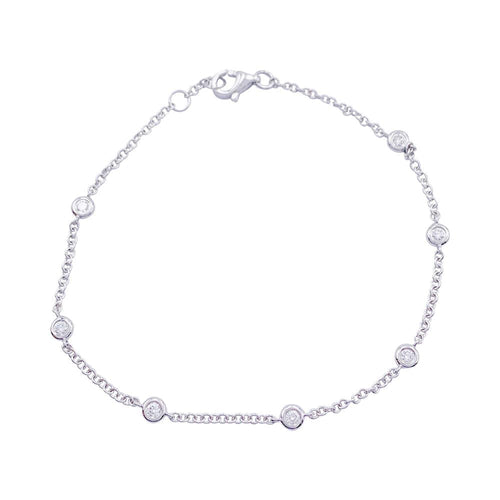 Bracelet Bracelet gouttière or blanc et diamants. 58 Facettes 32307