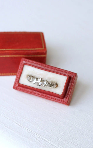 Bague Bague jarretière or rose, argent et diamants 58 Facettes