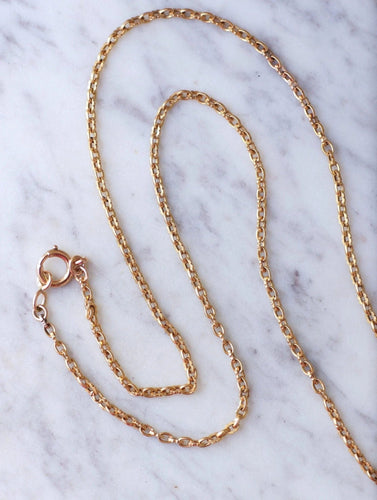 Collier Sautoir, chaine ancienne, or rose 58 Facettes