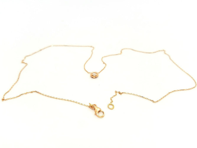 Collier Collier Or rose Diamant 58 Facettes 579146RV