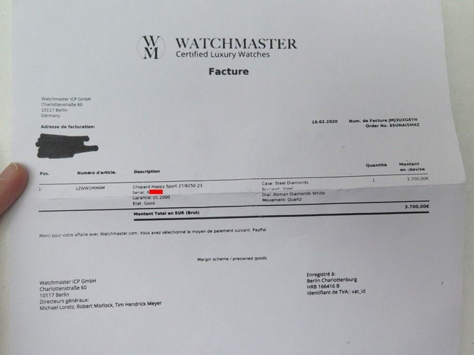 Montre montre CHOPARD happy sport 26mm quartz acier diamant 58 Facettes 241434