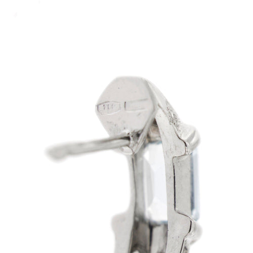 Boucles d'oreilles Boucles d'oreilles créoles diamants et aigues-marines 58 Facettes 19103