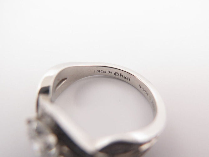 Bague 54 bague PIAGET jardin secret solitaire torsade t 54 platine diamant 58 Facettes 252912