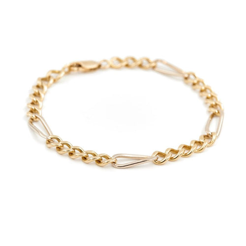 Bracelet Bracelet Maille alternée Or jaune 58 Facettes 1752767CN