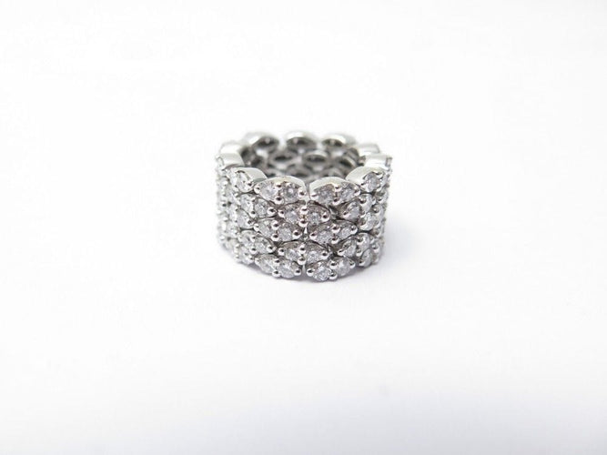 Bague 48 bague MAUBOUSSIN je le veux 5 rangs t48 49 or blanc 18k & diamants 58 Facettes 237061