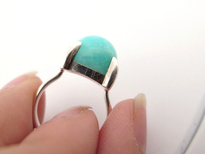 Bague 49 bague TIFFANY & CO sugar stacks paloma picasso 49 amazonite en argent 58 Facettes 253576