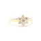 Bague Bague fleur diamants or jaune 58 Facettes