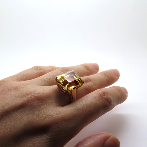 Bague Bague Citrine Rectangle 58 Facettes