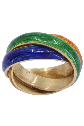 Bague 50 BAGUE VAN CLEEF & ARPELS ÉMAILLÉE 58 Facettes 068651