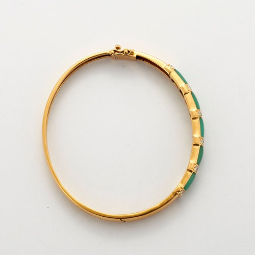 Bracelet VAN CLEEF & ARPELS – Bracelet Chrysoprase Diamants 58 Facettes