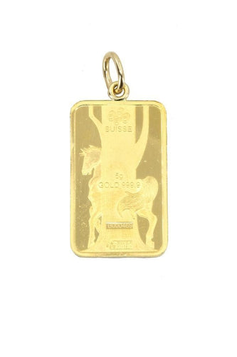 Pendentif PENDENTIF LINGOTIN 5 GRAMMES  "ANNÉE DU CHEVAL" 58 Facettes 041441