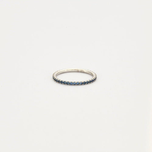 Bague 50 Fine Alliance or gris saphirs 58 Facettes