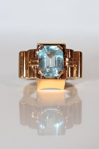 Bague 54 Bague TANK aigue-marine 58 Facettes 542