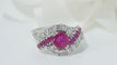 Bague 54 Bague en or blanc, rubis et diamants 58 Facettes 31778