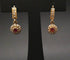 Boucles d'oreilles Dormeuses Perles Et Pierre Rouge, Or 18 Carats. 58 Facettes 1043291