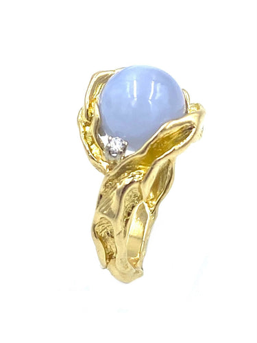 Bague GILBERT ALBERT. Bague or jaune et diamants 58 Facettes