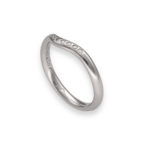 Bague 49 Tiffany & Co - Alliance Elsa Peretti Platine & Diamants 58 Facettes