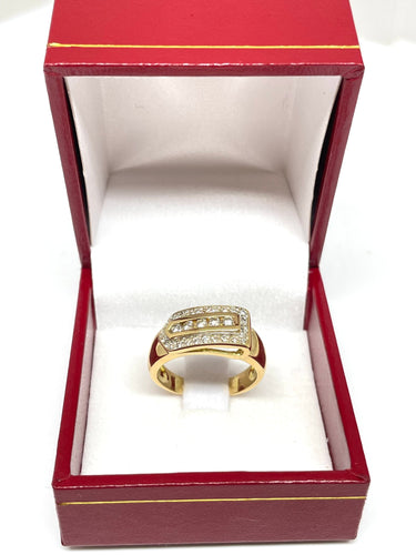 Bague Bague en or jaune diamants 58 Facettes