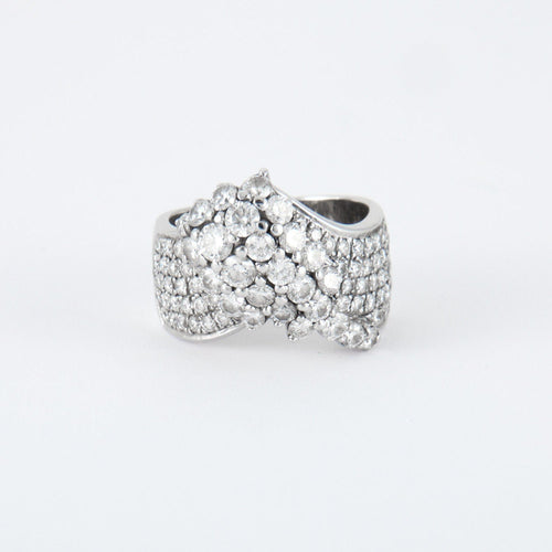 Bague 55 Bague large Diamants 58 Facettes