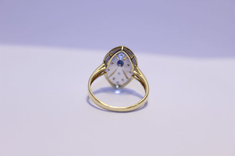 Bague 48 Bague Diamants et Saphir 58 Facettes