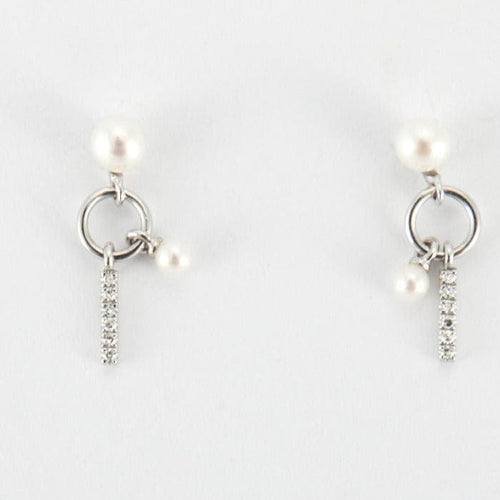 Boucles d'oreilles Boucles d'oreilles diamants & perle 58 Facettes