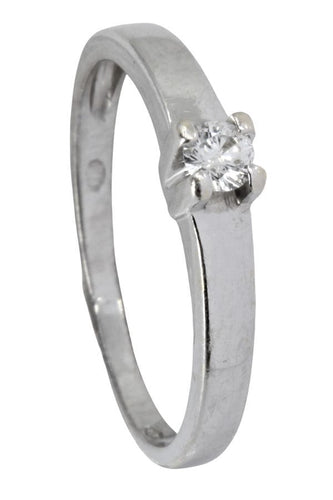 Bague SOLITAIRE MODERNE DIAMANT 0.10 CARAT 58 Facettes 050911