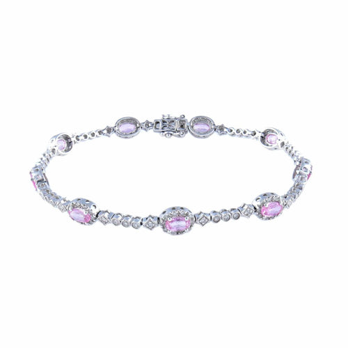 Bracelet Bracelet Saphirs roses 58 Facettes