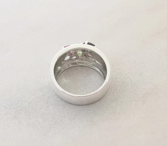 Bague Bague Jonc en Or blanc, Pierres fines & Diamants 58 Facettes AA 1437