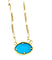 Collier Collier turquoise cabochon 58 Facettes