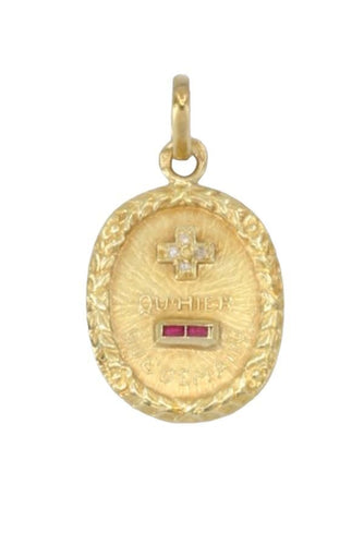 Pendentif MÉDAILLE D'AMOUR SIGNÉE AUGIS 58 Facettes 058981