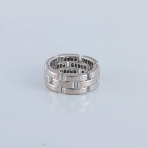 Bague 51 CARTIER - bague Maillon Panthère or gris, diamants 58 Facettes